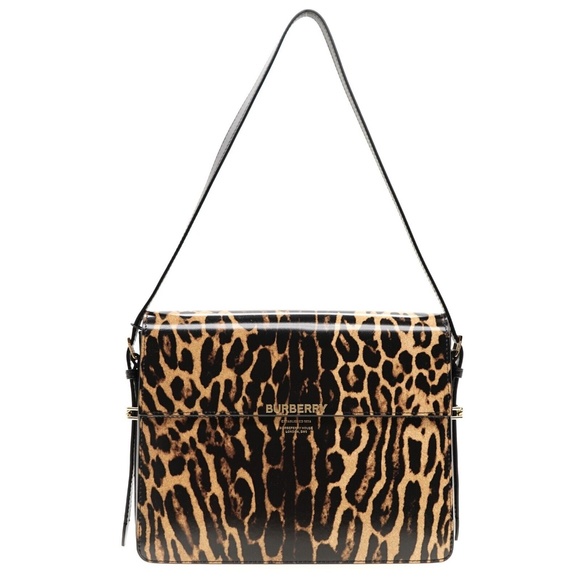Burberry Grace Large Shoulder Bag Animal Print Leather New - Picture 1 of 10